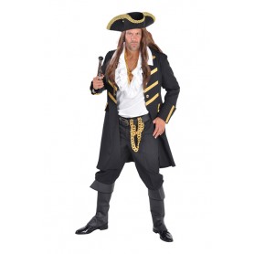 Piraten mantel zwart